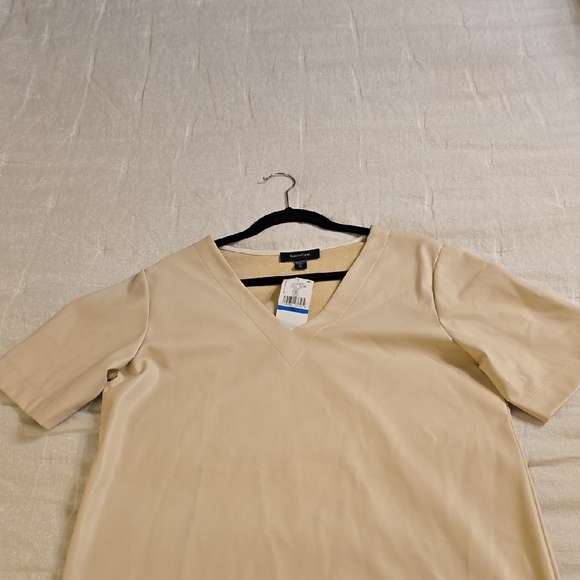 Karen Kane Cream Midi Dress with Fringe Hem - Picture 9 of 16